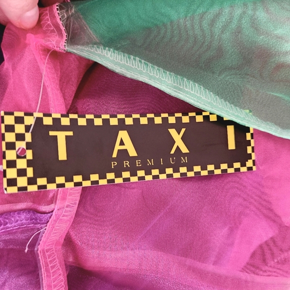 ADORABLE ☆ ORGANZA ☆ COLORBLOCK ☆ SHEER BOMBER JACKET ☆ NWT - Picture 8 of 8